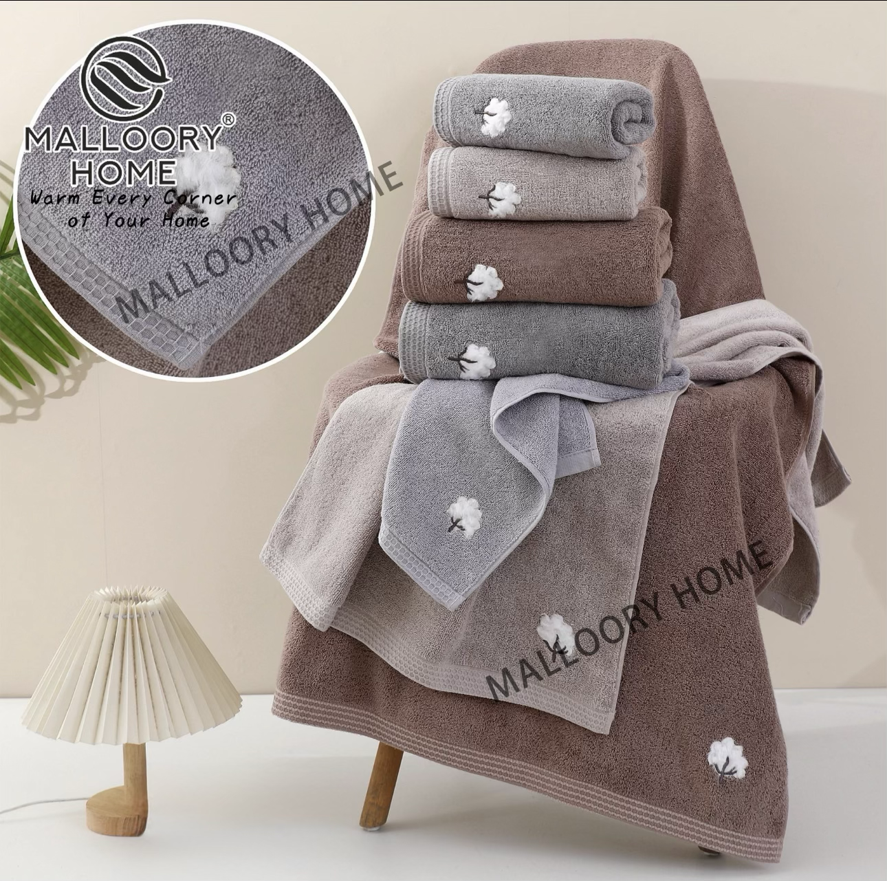 6 шт набір банних махрових рушників 70*140 см Softy